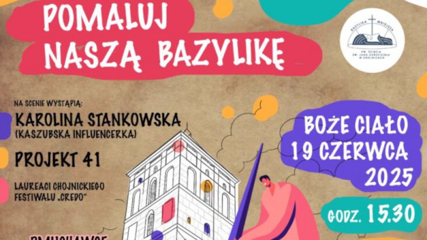 Dzisiaj (19.06) w Fosie Miejskiej Piknik Parafialny Chojnickiej Bazyliki. Będą artyści i atrakcje dla najmłodszych
