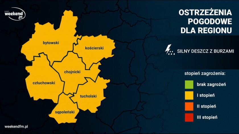 Silny deszcz z burzami. IMGW wydał żółte alerty dla naszego regionu
