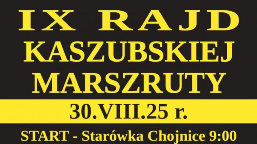 Jeszcze tylko do jutra (22.08) można się zapisywać na 9. edycję Rajdu Kaszubskiej Marszruty