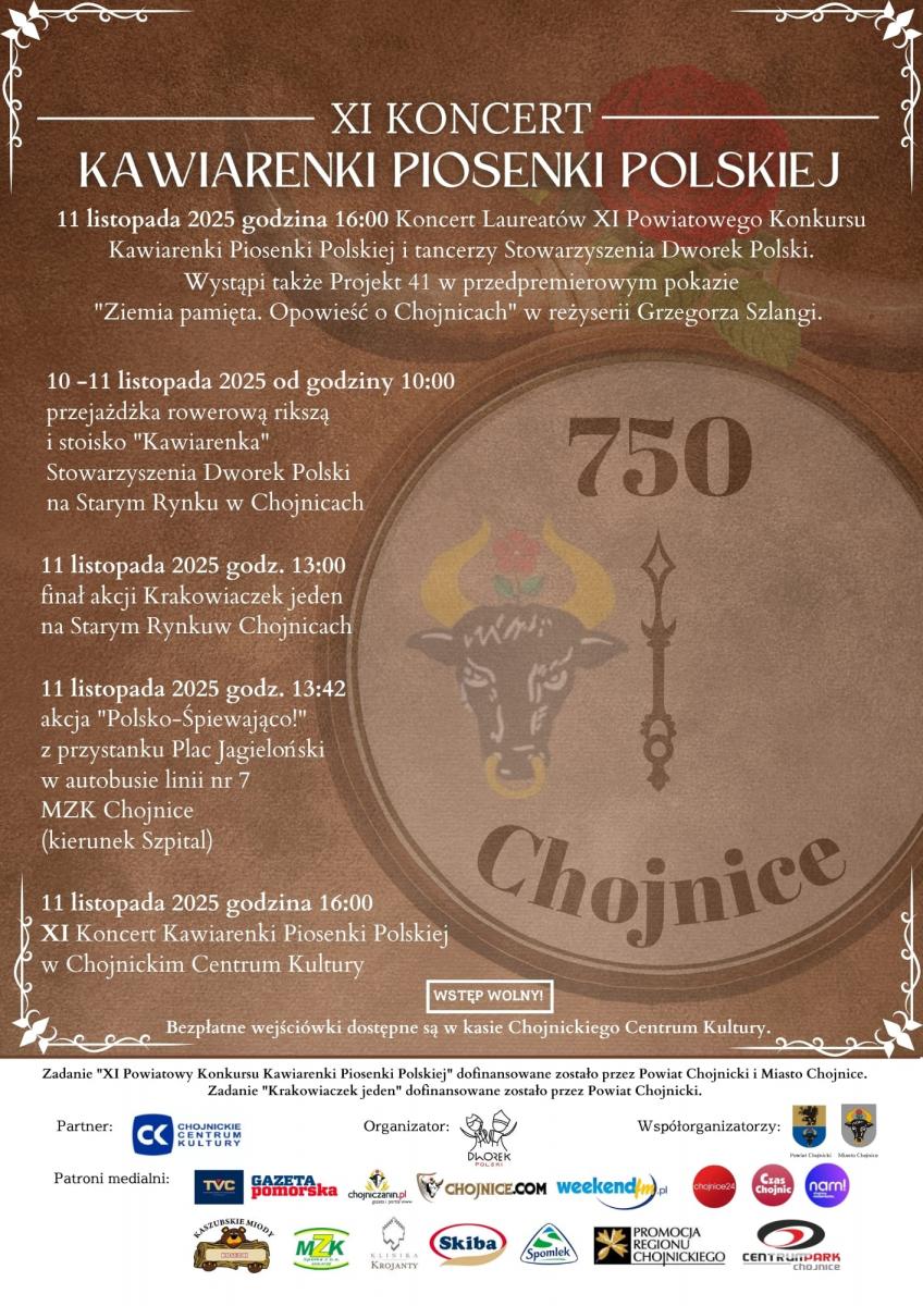 Taniec i hymn na rynku, śpiew i spektakl w centrum kultury. Kulturalne obchody 11 listopada w Chojnicach