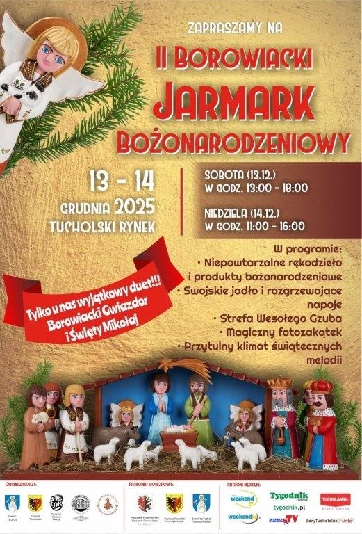 II Borowiacki Jarmark Bożonarodzeniowy w Tucholi. Impreza ma pomóc ożywić rynek. "Żeby miał więcej magnesów, które przyciągną ludzi"