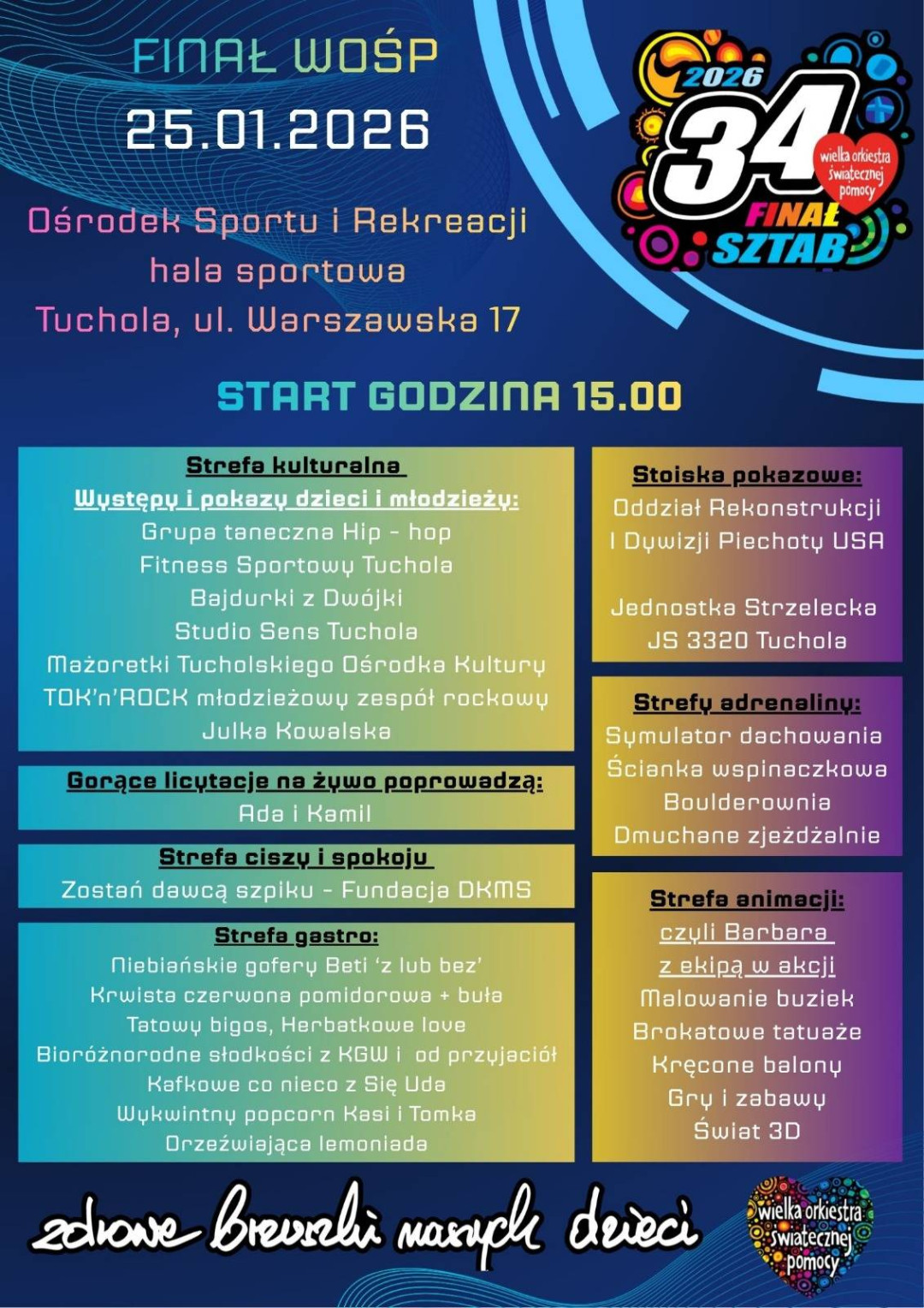 Wielka Orkiestra Świątecznej Pomocy w Tucholi gra głośno i skutecznie zagrzewa do bezinteresownej pomocy (FOTO, RELACJA)