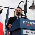 Sławomir Mentzen w Tucholi. Fot. Aneta Czupryniak